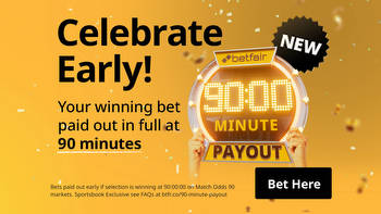 Get 90 minute payout on all football matches with Betfair this season
