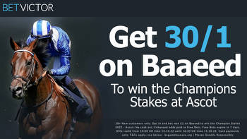 Get Baaeed at 30/1 to win Champion Stakes at Ascot with BetVictor