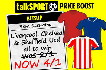 Get Chelsea, Liverpool and Sheffield Unteid all to win at 4/1 with Sky Bet!