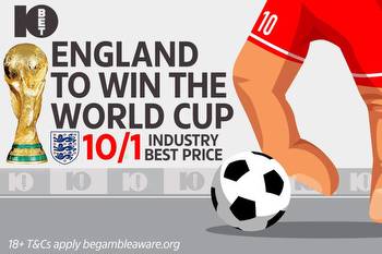 Get England to win 2022 World Cup at best price 10/1 with 10Bet!