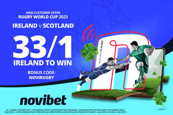 Get Ireland to beat Scotland in the Rugby World Cup on Saturday at 33/1 with Novibet
