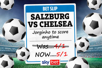 Get Jorginho to score anytime at boosted 5/1 during Salzburg vs Chelsea with Sky Bet Champions League special