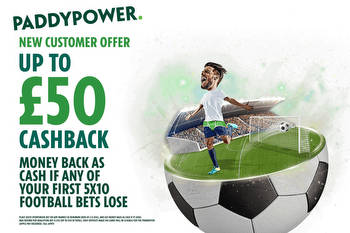 Get up to £50 back as cash on the Premier League with Paddy Power