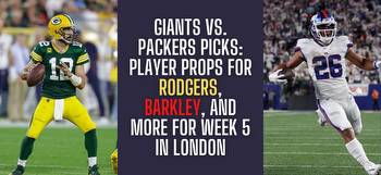 Giants vs. Packers player props: Aaron Rodgers and Saquon Barkley props for Week 5 in London