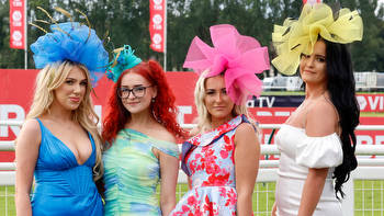 Glam racegoers flood into Ayr racecourse as punters make most of sunny weather with daring outfits