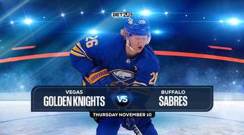 Golden Knights vs Sabres Prediction, Odds & Picks Nov. 10