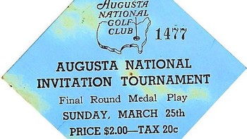 Historic badge from first Masters Tournament heading to auction