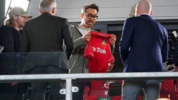Hollywood star Ryan Reynolds hands Gary Lineker Wrexham shirt as owner reveals Premier League dream on huge FA Cup day