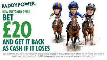 Horse Racing betting offer: Get up to £20 cash back with Paddy Power