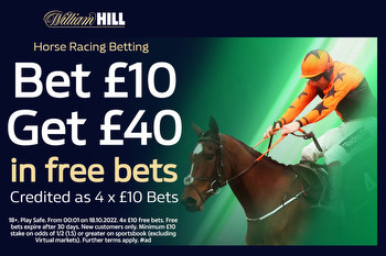 Horse racing free bets: Bet £10 on racing and get £40 bonus with William Hill