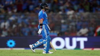 How much did Virat Kohli score today in India vs Afghanistan World Cup match?