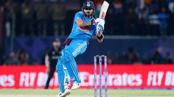 How much did Virat Kohli score today in India vs England World Cup match?