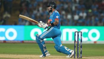 How much did Virat Kohli score today in India vs New Zealand World Cup match?