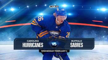 Hurricanes vs Sabres Prediction, Stream, Odds and Picks, Feb 01