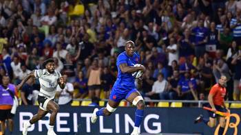 Intercept try clinches France's win over plucky Fiji while Italy trounce 14-man Romania