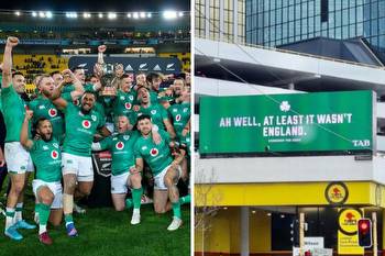 Ireland fans all saying the same thing after New Zealand billboard takes dig at England after Ireland win test series