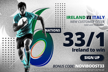 Ireland vs Italy odds: Ireland at 33/1 to win Six Nations clash on Sunday with Novibet