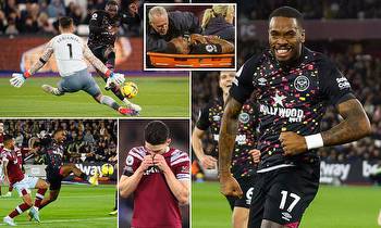 Ivan Toney and Josh Dasilva consigned David Moyes and West Ham to a fifth consecutive league defeat