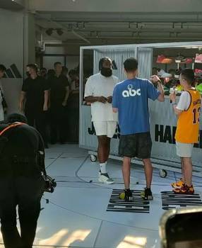 James Harden refuses to sign 76ers jersey at Adidas event China