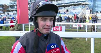 Jockey Charlie Deutsch in tears after winning race for friend who died hours before