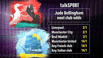 Jude Bellingham next club odds: Man City now joint favourites alongside Liverpool for England superstar