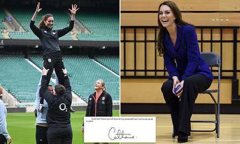 Kate Middleton shares letter wishing good luck to England Rugby teams