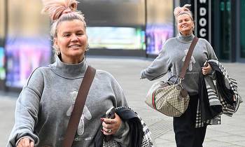 Kerry Katona is all smiles as she cuts a casual figure after starting her egg freezing process
