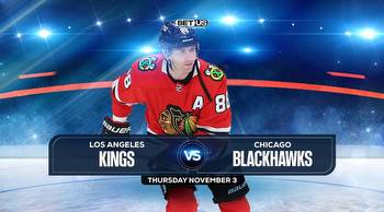 Kings vs Blackhawks Prediction, Preview, Stream, Odds, Nov. 3