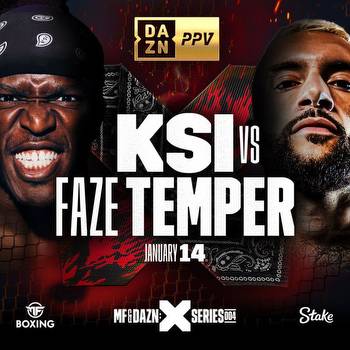KSI vs Faze Temperrr: Where to watch live? Start time, full fight card, time, date, venue, betting odds and more