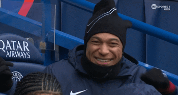 Kylian Mbappe seen laughing on the bench as he's dropped again