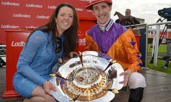 Laura Mongan is first woman to win the St Leger after Idaho slip opens the door to Harbour Law