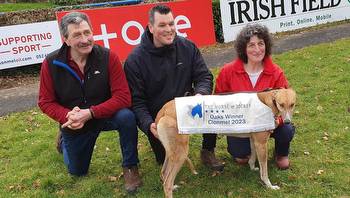 Liam Dowling wins Oaks with Ballymac Zena after kennel mate Ballymac Pippen is withdrawn from final