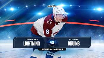 Lightning vs Bruins Prediction, Preview, Odds and Picks, Mar 25