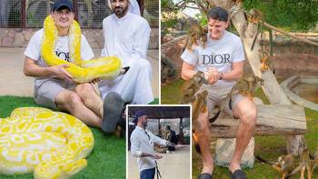 Maguire and Maddison visit controversial zoo where Man Utd ace McTominay was slammed for playing tug-of-war with tiger