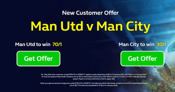 Man Utd vs Man City Odds: Back Man Utd at 70/1 or Man City at 30/1 with William Hill