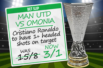 Manchester United v Omonia: Get Ronaldo to have a headed shot on target now at 3/1 with Paddy Power
