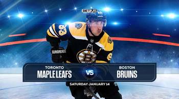 Maple Leafs vs Bruins Prediction, Odds and Picks, Jan. 14