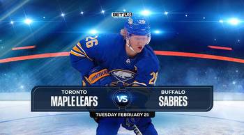 Maple Leafs vs Sabres Prediction, Odds and Picks, Feb. 21