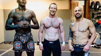 Mark Zuckerberg looks chiseled posing shirtless with MMA fighters amid Elon Musk cage match talk