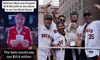 Mattress Mack goes again! Notorious Houston gambler puts $1.9MILLION bet on Astros World Series