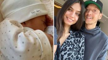 Mesut Ozil's wife gives birth to baby girl as ex-Arsenal star shares adorable picture of 'beautiful daughter'