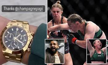 Molly McCann shows off Rolex gifted by rapper Drake after £1.2million bet win