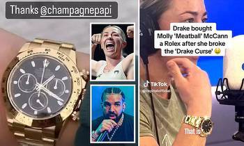 Molly McCann shows off the lavish Rolex watch bought for her by Drake