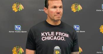 New Blackhawks prospect Marcel steals the show at presser