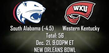 New Orleans Bowl EPIC South Alabama vs Western Kentucky Betting Picks