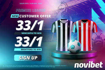 Newcastle vs Brentford odds: Get either side at 33/1 to win Saturday's match with Novibet