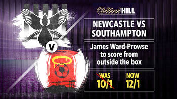 Newcastle vs Southampton: Get James Ward-Prowse at 12-1 to score from outside the penalty area with William Hill