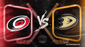 NHL Odds: Hurricanes-Ducks prediction, odds and pick