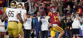 No. 10 USC vs. No. 21 Notre Dame odds, game and player prop bets, top sports betting promo codes