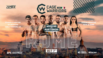 Opening Odds for Cage Warriors 144: Rome